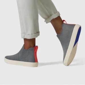 Rothy’s Chelsea boot high sneaker fog gray size 9